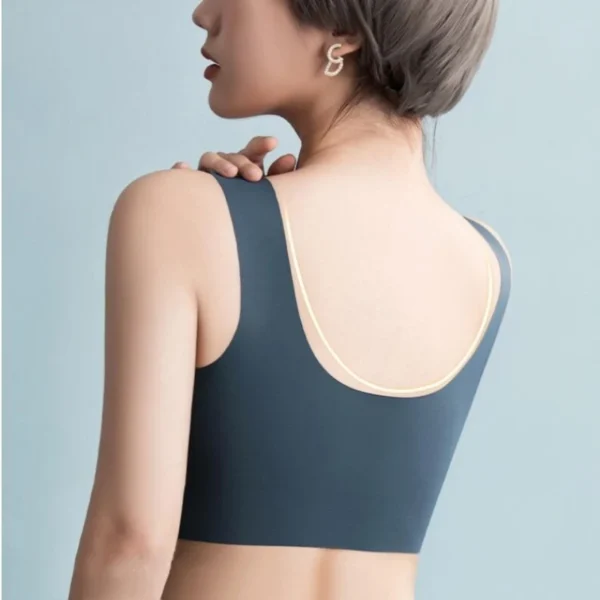 Women's Sexy Sports Bra Seamless Elastic Shockproof Yoga Underwear Fitness Vest Bralette - obrazek 2