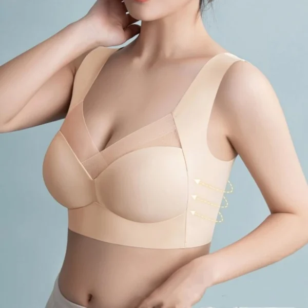 Women's Sexy Sports Bra Seamless Elastic Shockproof Yoga Underwear Fitness Vest Bralette - obrazek 3