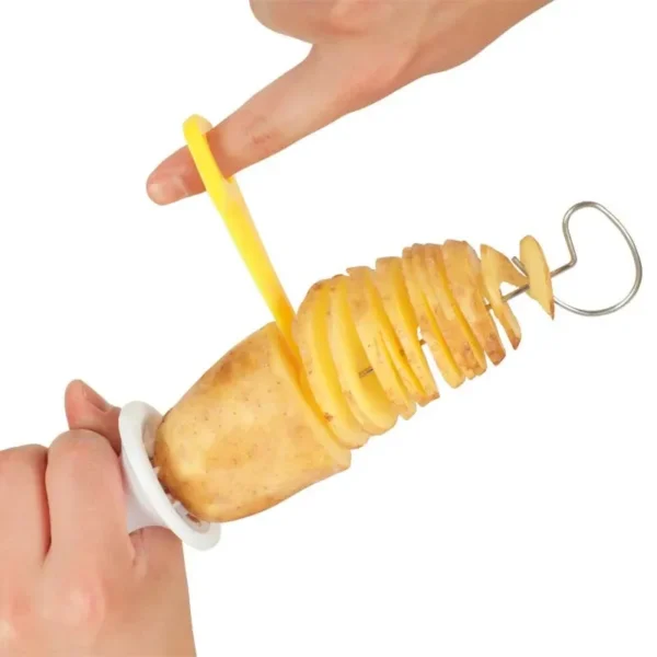 Whirlwind Potato Spiral Cutter Potato Tower Making Machine Vegetable Slicer Creative Vegetable Tools Kitchen Accessories Gadgets - obrazek 4