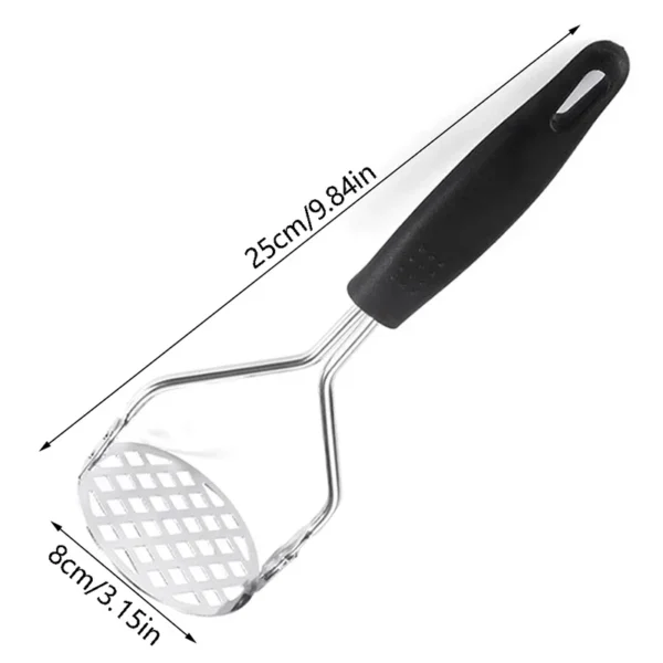 430 Potato Press Stainless Steel Potato Press Manual Masher Kitchen Gadget Potato Garlic Press - obrazek 7