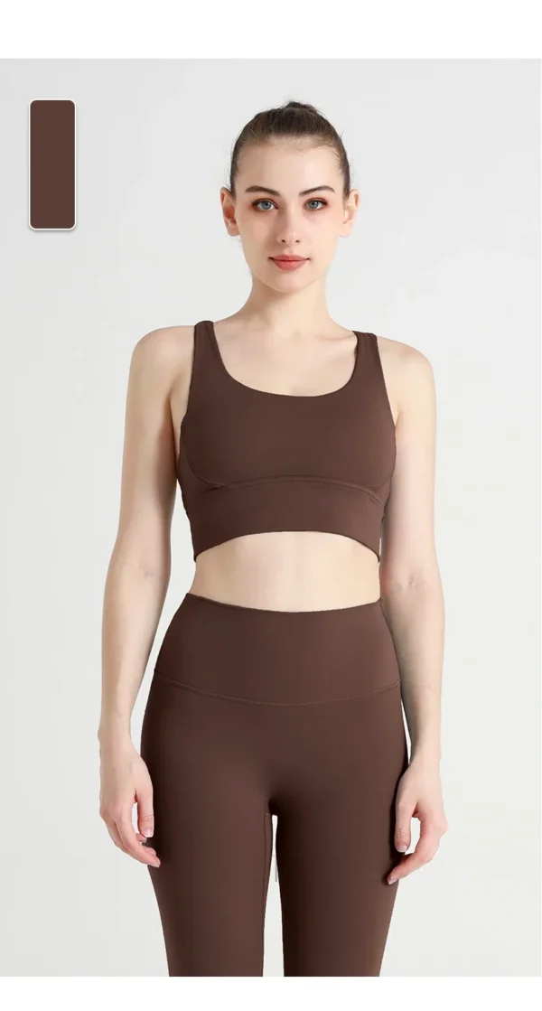 New Summer Sexy Sports Bras Women Fitness Vest Sports Top Cross Back Yoga Bra Running Fitness Breathable Shockproof Yoga Bra - obrazek 40