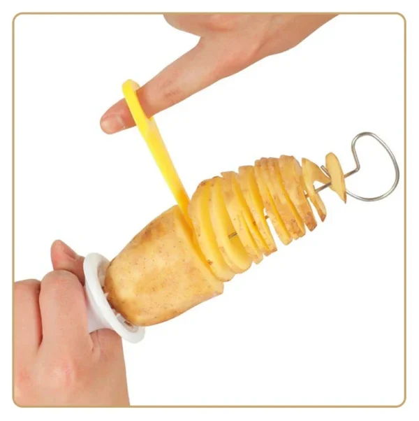 Whirlwind Potato Spiral Cutter Potato Tower Making Machine Vegetable Slicer Creative Vegetable Tools Kitchen Accessories Gadgets - obrazek 14