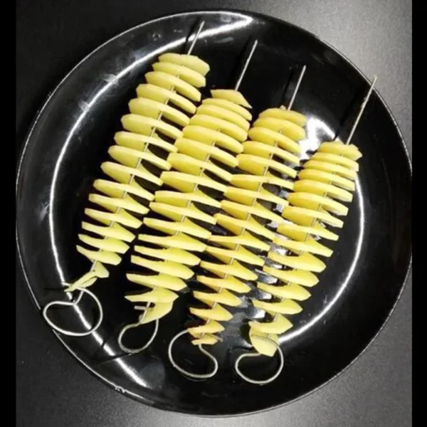 Whirlwind Potato Spiral Cutter Potato Tower Making Machine Vegetable Slicer Creative Vegetable Tools Kitchen Accessories Gadgets - obrazek 5