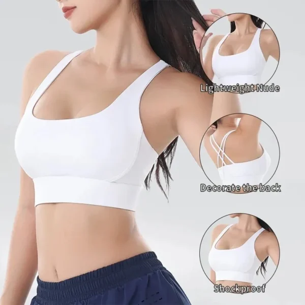 Women Fitness Yoga Bras Race Back Sports Bras Nylon Top Women Bra Sexy Breathable Underwear For Women Gym - obrazek 5