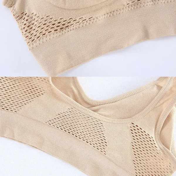 Seamless Mesh Women Sports Bras Fitness Gym Running Underwear Shockproof Bra Wireless 6XL Plus Size Crop Top Breathable Yoga Bra - obrazek 5