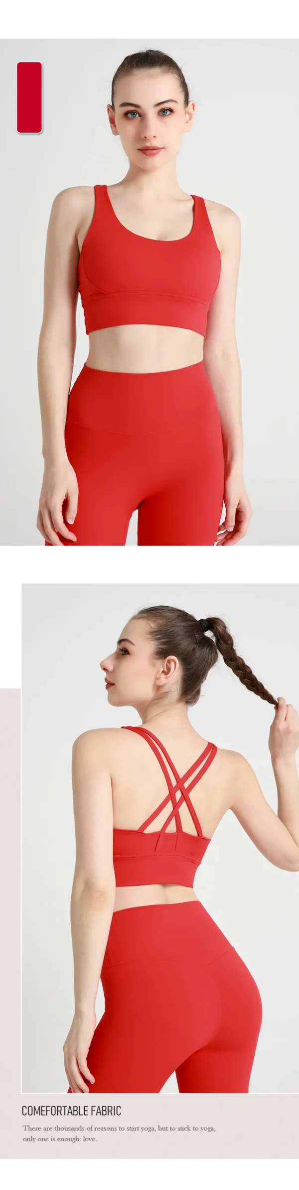 New Summer Sexy Sports Bras Women Fitness Vest Sports Top Cross Back Yoga Bra Running Fitness Breathable Shockproof Yoga Bra - obrazek 29