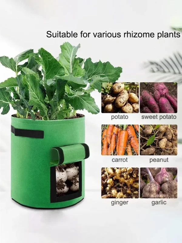 1PC Felt Potato Planting Bag Large Diameter Vegetable Plant Seedling Bag Non-Woven Felt Potato Growing Bucket - obrazek 13
