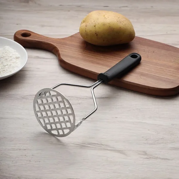 430 Potato Press Stainless Steel Potato Press Manual Masher Kitchen Gadget Potato Garlic Press - obrazek 10