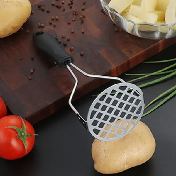 430 Potato Press Stainless Steel Potato Press Manual Masher Kitchen Gadget Potato Garlic Press - obrazek 6