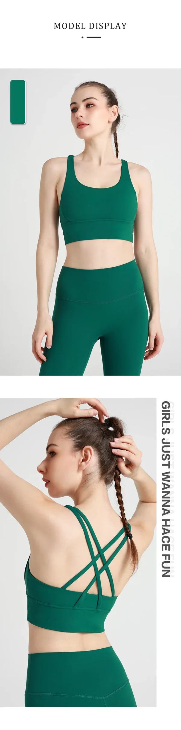 New Summer Sexy Sports Bras Women Fitness Vest Sports Top Cross Back Yoga Bra Running Fitness Breathable Shockproof Yoga Bra - obrazek 28