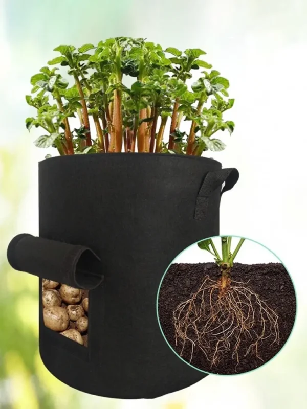 1PC Felt Potato Planting Bag Large Diameter Vegetable Plant Seedling Bag Non-Woven Felt Potato Growing Bucket - obrazek 14