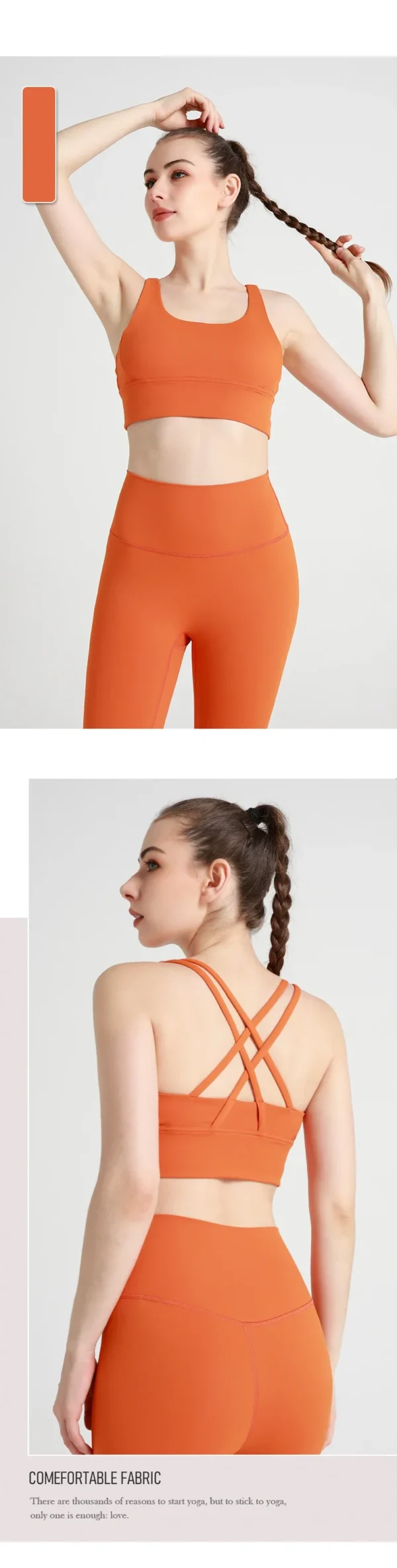 New Summer Sexy Sports Bras Women Fitness Vest Sports Top Cross Back Yoga Bra Running Fitness Breathable Shockproof Yoga Bra - obrazek 31