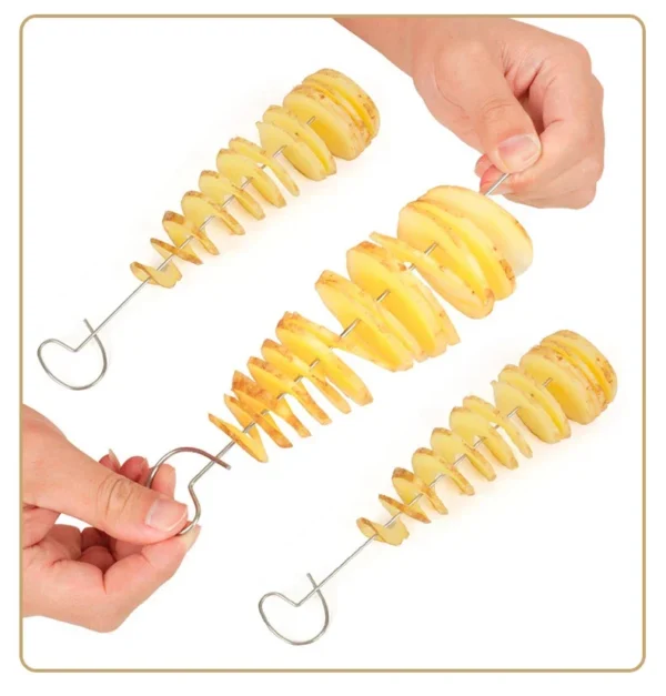 Whirlwind Potato Spiral Cutter Potato Tower Making Machine Vegetable Slicer Creative Vegetable Tools Kitchen Accessories Gadgets - obrazek 15