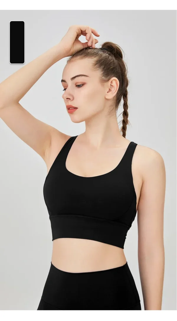 New Summer Sexy Sports Bras Women Fitness Vest Sports Top Cross Back Yoga Bra Running Fitness Breathable Shockproof Yoga Bra - obrazek 46