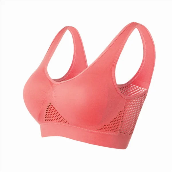Seamless Mesh Women Sports Bras Fitness Gym Running Underwear Shockproof Bra Wireless 6XL Plus Size Crop Top Breathable Yoga Bra - obrazek 24