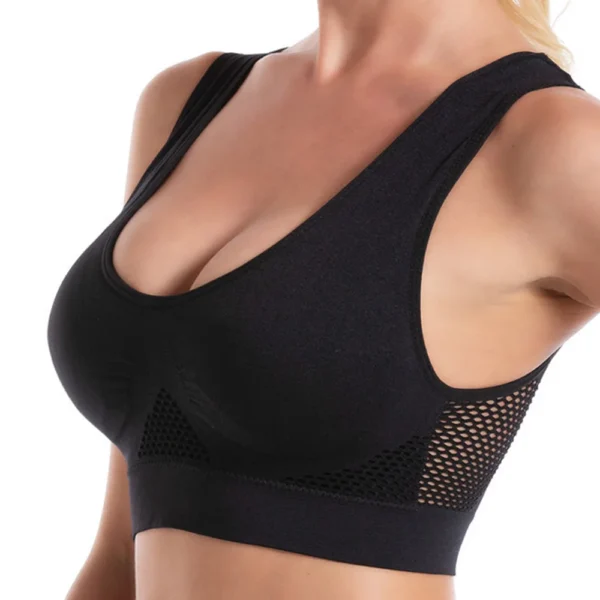 Seamless Mesh Women Sports Bras Fitness Gym Running Underwear Shockproof Bra Wireless 6XL Plus Size Crop Top Breathable Yoga Bra - obrazek 15