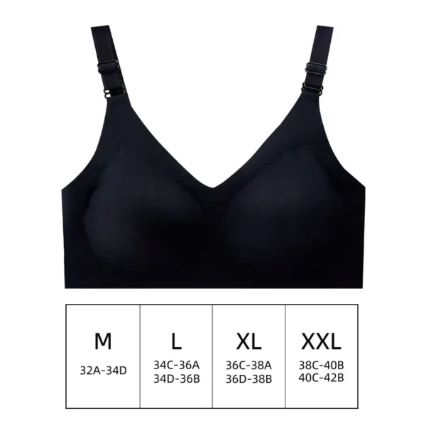 Seamless Bra Women Comfort Lingerie Sports Padded Tops Sexy Wireless Underwear Soft Support Bras Wide shoulder straps Intimates - obrazek 11