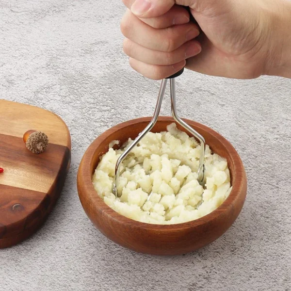 430 Potato Press Stainless Steel Potato Press Manual Masher Kitchen Gadget Potato Garlic Press - obrazek 11