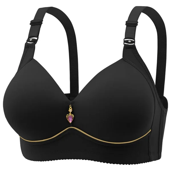 New Non-magnetic Thin Cup Glossy Fat Mm Bra Large Size No Underwire Comfortable Breathable Gathered Women's Underwear - obrazek 6